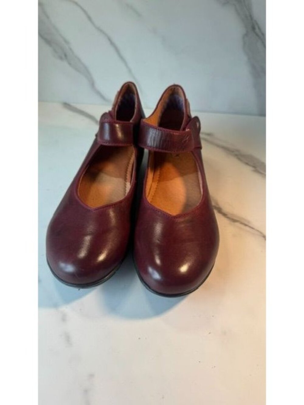 Pikolinos Leather Comfort Mary Jane Wedge Pumps – Burgundy US sz 7.5 EU sz 38